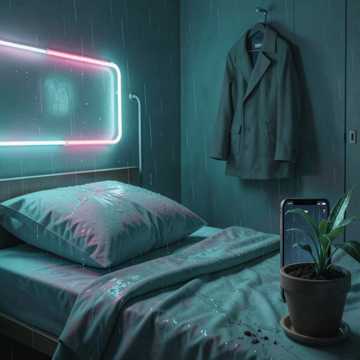 湿的枕沿