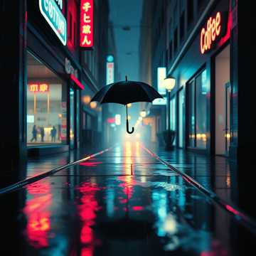 影子碎在雨里