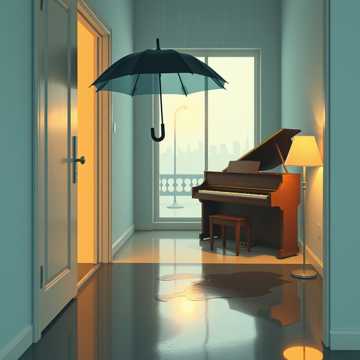 雨落空门廊