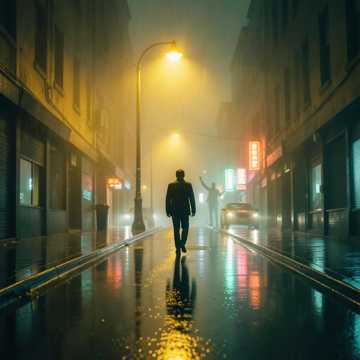 街灯照住跌宕路