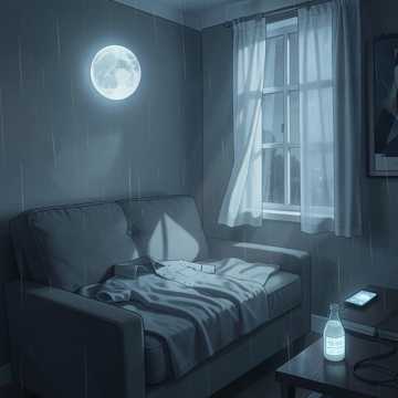 窗帘没拉满