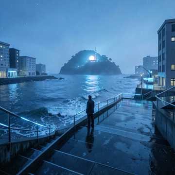 蓝色接梯潮