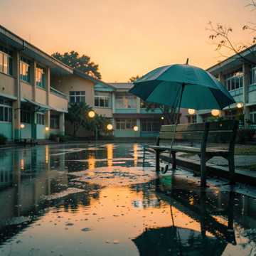 雨后的操场