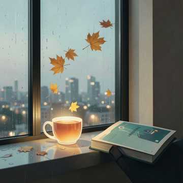 梧桐叶落奶茶凉