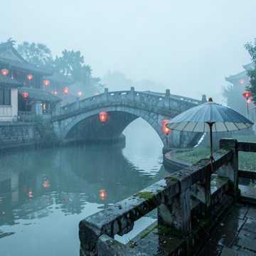 烟雨渡