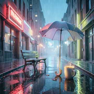 霓虹泪帘