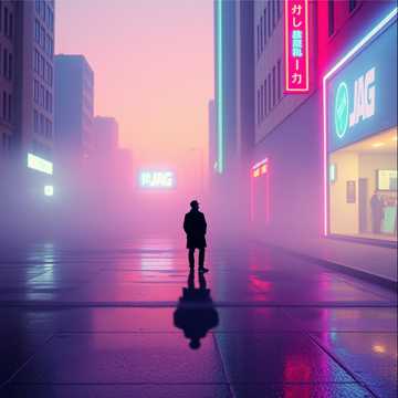 霓虹长街的影
