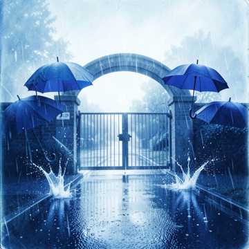 雨里冲向考场