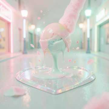 糖霜落在唇缝