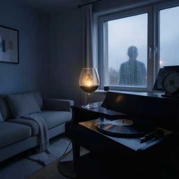 酒杯映出空房