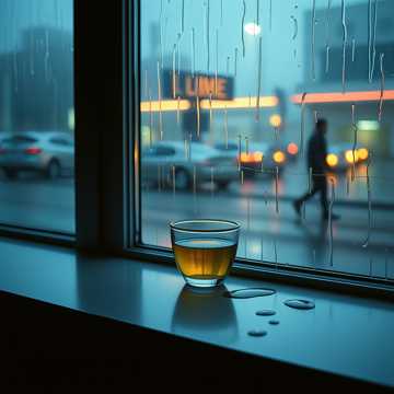 空杯听雨