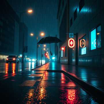 淋湿的晴朗