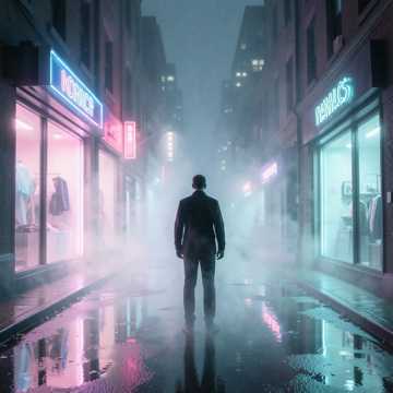 霓虹烫过手掌心