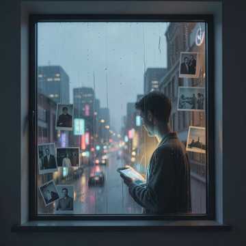 落地窗的雨