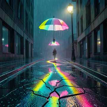 雨鞋上的光