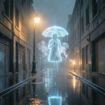 影子缝在雨衣里