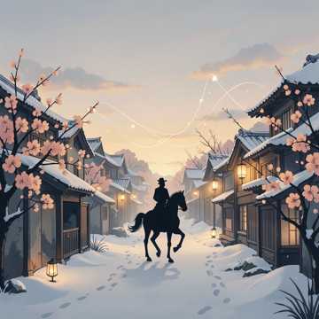 策马看桃花
