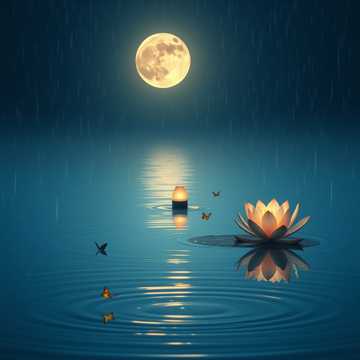 湖中明月