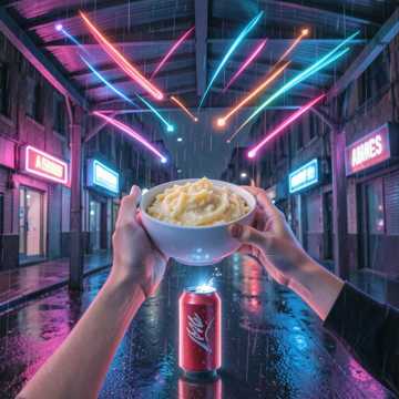 雨棚下的薯泥
