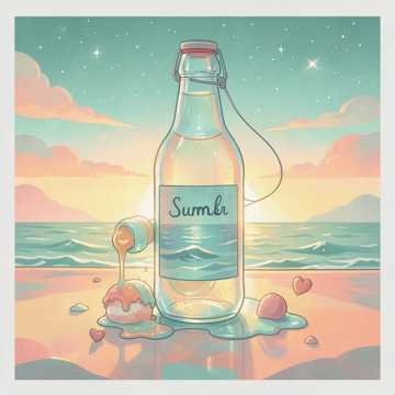 玻璃瓶装夏天
