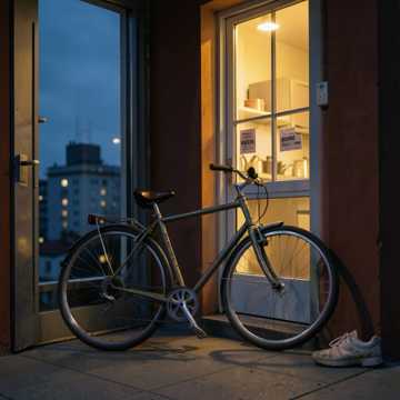下班骑自行车回家