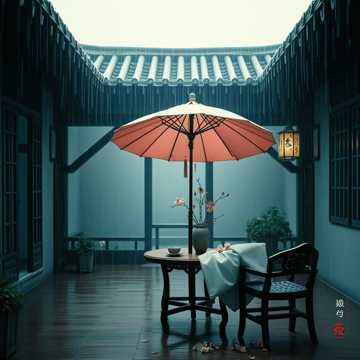 青瓷月影