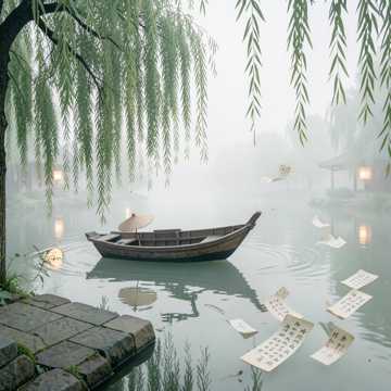 烟雨锁荷香