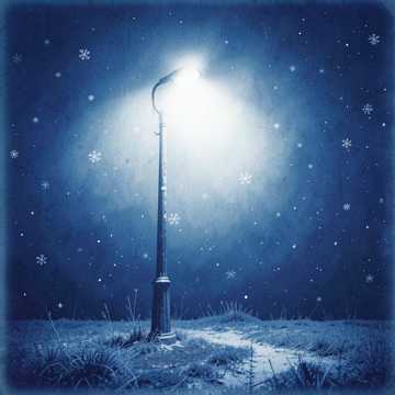 路灯下的北国雪-版本2