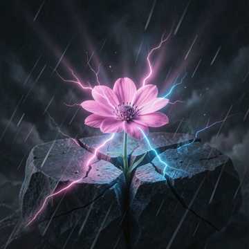 逆风的花