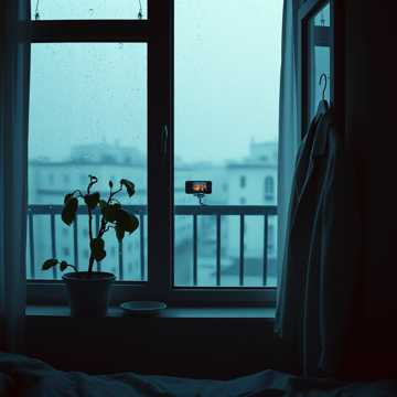 玻璃窗上的雨痕