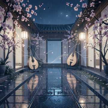 庭院花雨