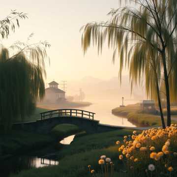 岷江水慢 土桥风轻