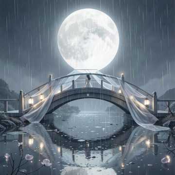 檐角风铃望雨