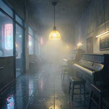 钢琴上泛黄的雨