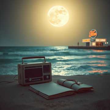 隔夜灯下的海