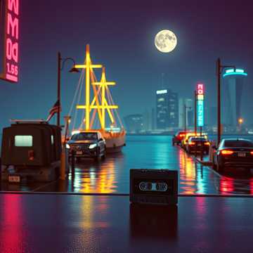霓虹下的夜色