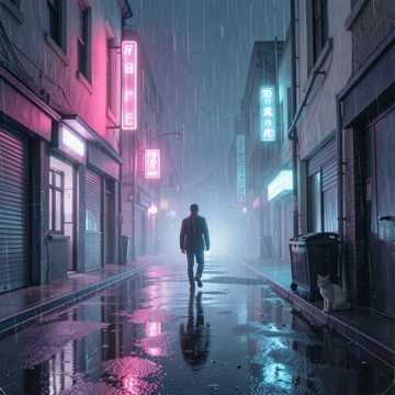 霓虹灭了的街口