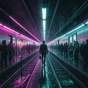 霓虹烫伤的背影
