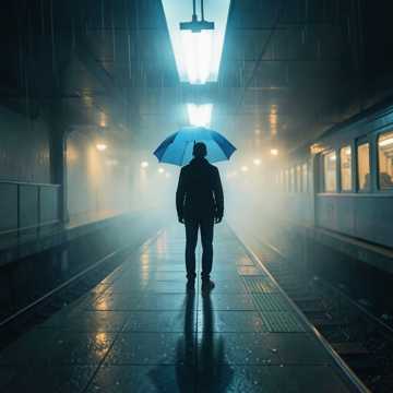 站台背影