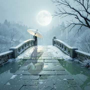 雪桥断梦