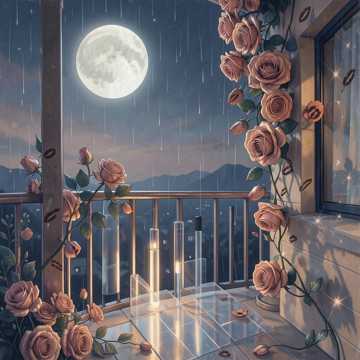巧克力吻上花瓣