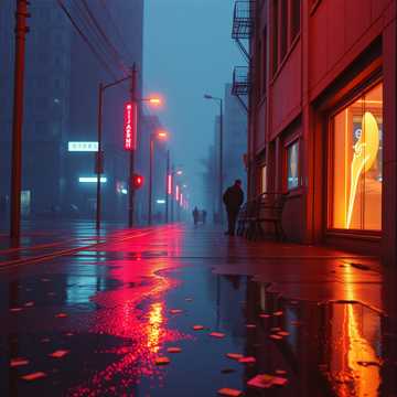 霓虹碎了一地