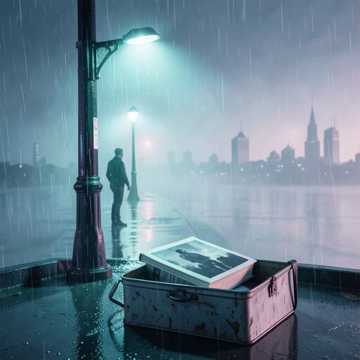 雨夜街灯