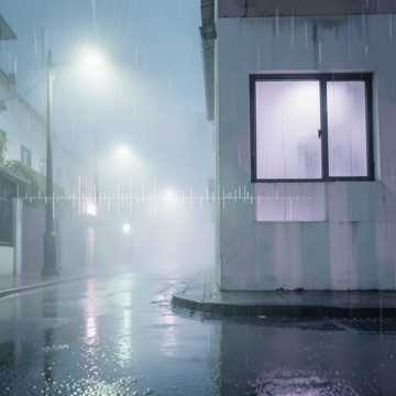 窗外雨声似薄雾