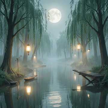 The Moonlight on the Willow