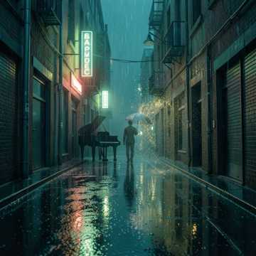 鼓点吻过细雨