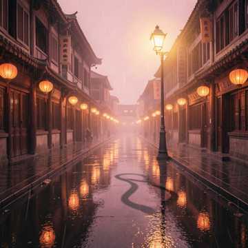 旧街灯火