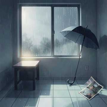 雨停在窗边