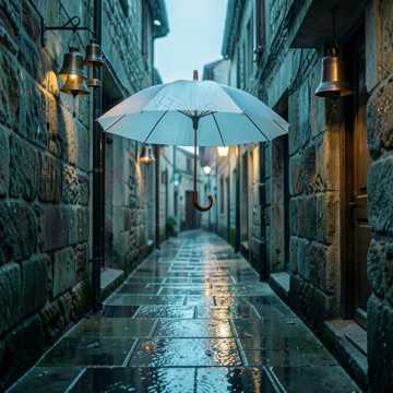 青瓷檐角雨