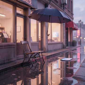 雨停在掌心